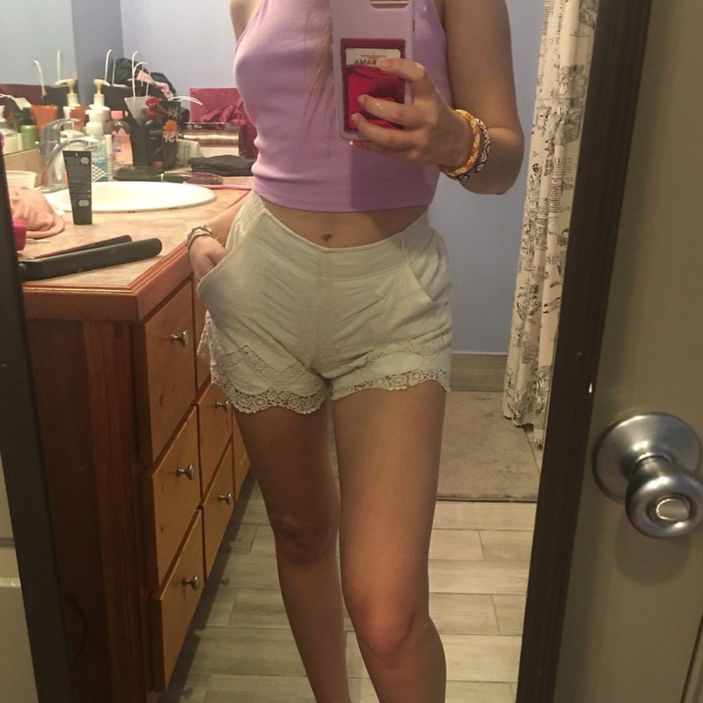 White cloth shorts